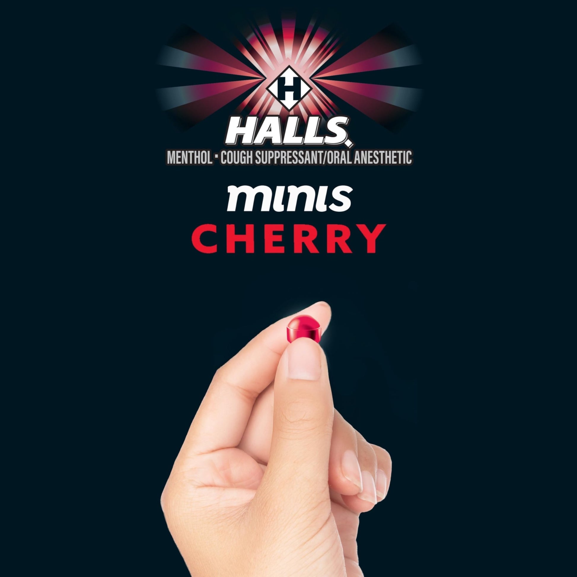 HALLS Minis Cherry Flavor Sugar Free Cough Drops, 48 Drops - dailyvitalstore