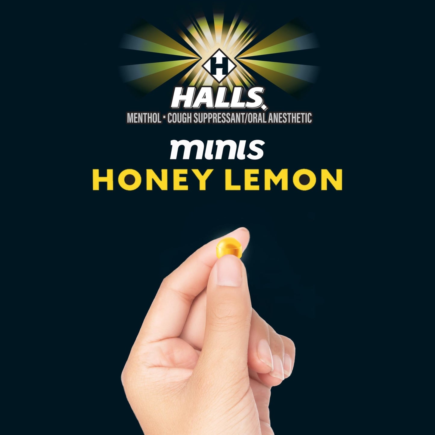 Halls Minis Honey Lemon Flavor Sugar Free Cough Drops, 48 Drops - dailyvitalstore