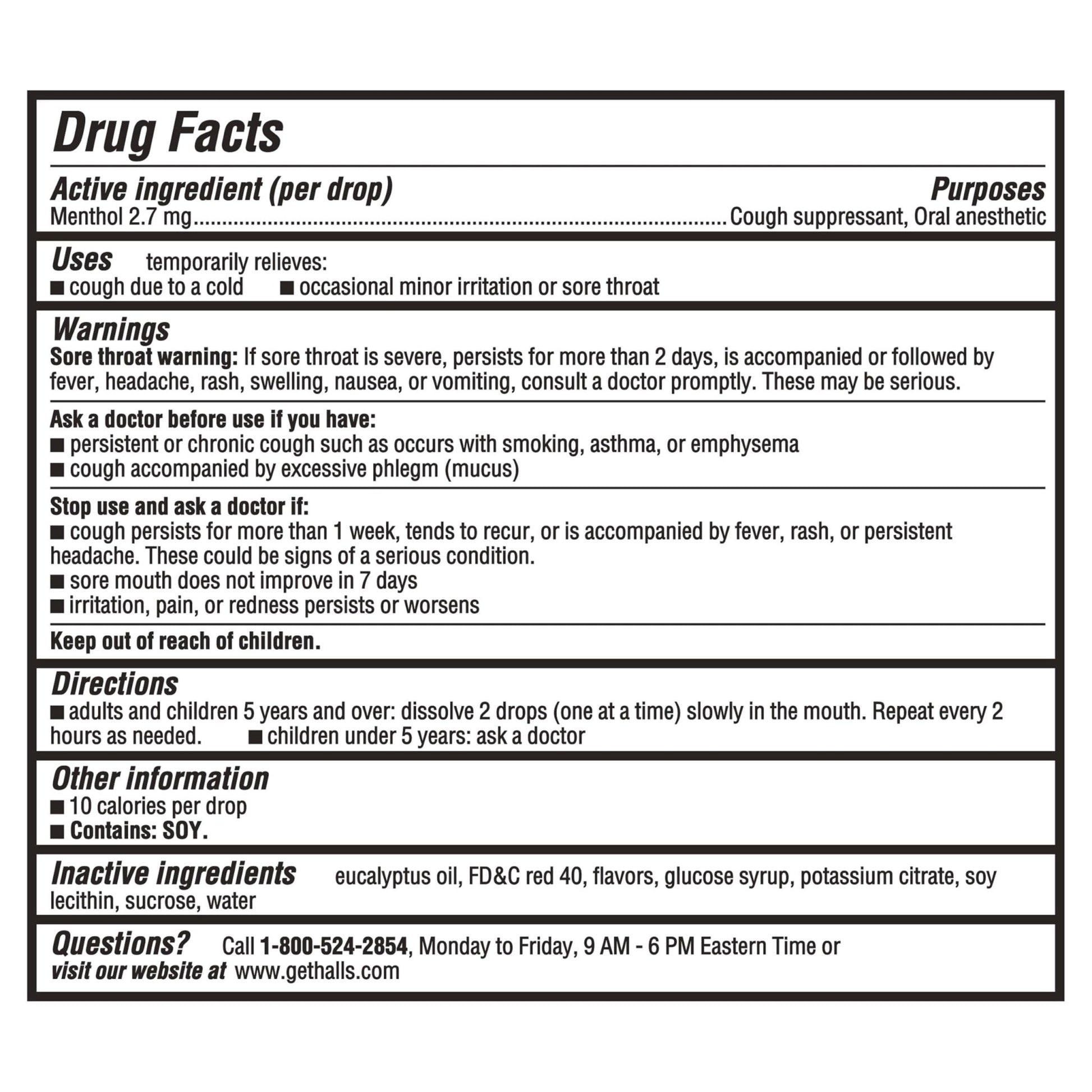 HALLS Throat Relief Strawberry Cough Drops, Value Pack, 80 Drops - dailyvitalstore