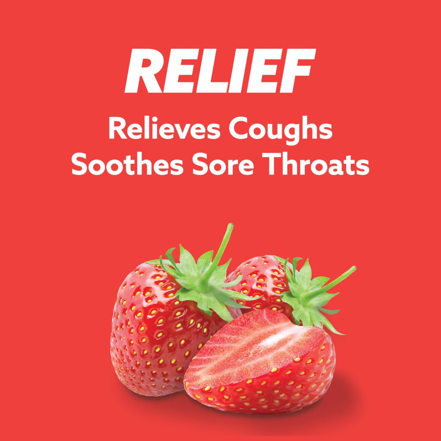 HALLS Throat Relief Strawberry Cough Drops, Value Pack, 80 Drops - dailyvitalstore