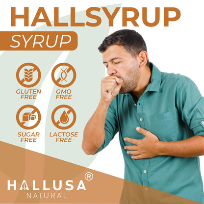 HallSyrup Herbal Supplement for Adults 4 oz – Natural Blend with Turmeric Extract 95%, Fresh Ginger Root, Pure Honey & Aloe Vera – Supports Throat Comfort, Seasonal Wellness & Everyday Vitality - dailyvitalstore