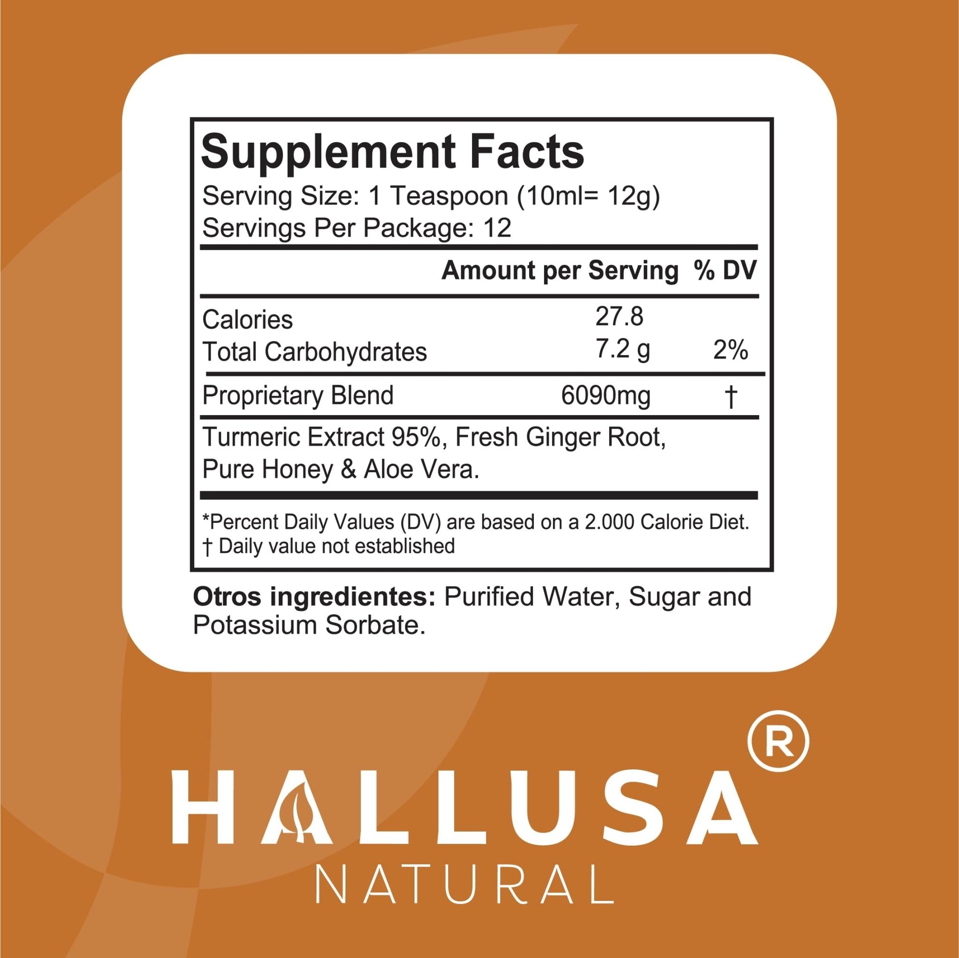 HallSyrup Herbal Supplement for Adults 4 oz – Natural Blend with Turmeric Extract 95%, Fresh Ginger Root, Pure Honey & Aloe Vera – Supports Throat Comfort, Seasonal Wellness & Everyday Vitality - dailyvitalstore