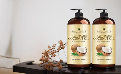 Handcraft Blends Fractionated Coconut Oil - 16 Fl Oz - 100% Pure and Natural - Premium Grade Carrier Oil for Skin, Hair and Body - Massage - Hair Tonic - dailyvitalstore