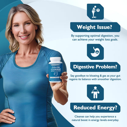 Happee Colon Cleanser & Detox for Weight Loss - 15 Day Colon Cleanse Pills & Gut Support Probiotics Women Men - dailyvitalstore