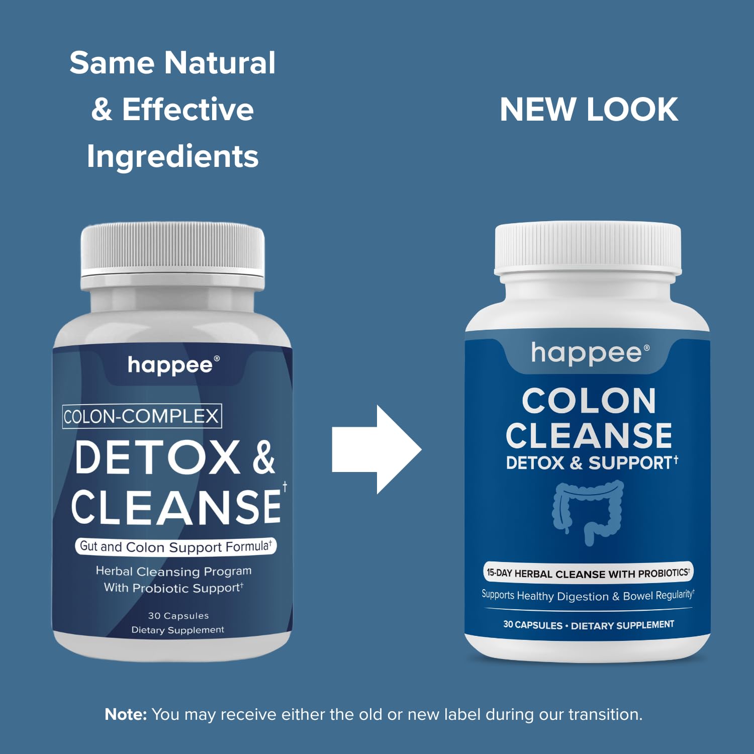 Happee Colon Cleanser & Detox for Weight Loss - 15 Day Colon Cleanse Pills & Gut Support Probiotics Women Men - dailyvitalstore