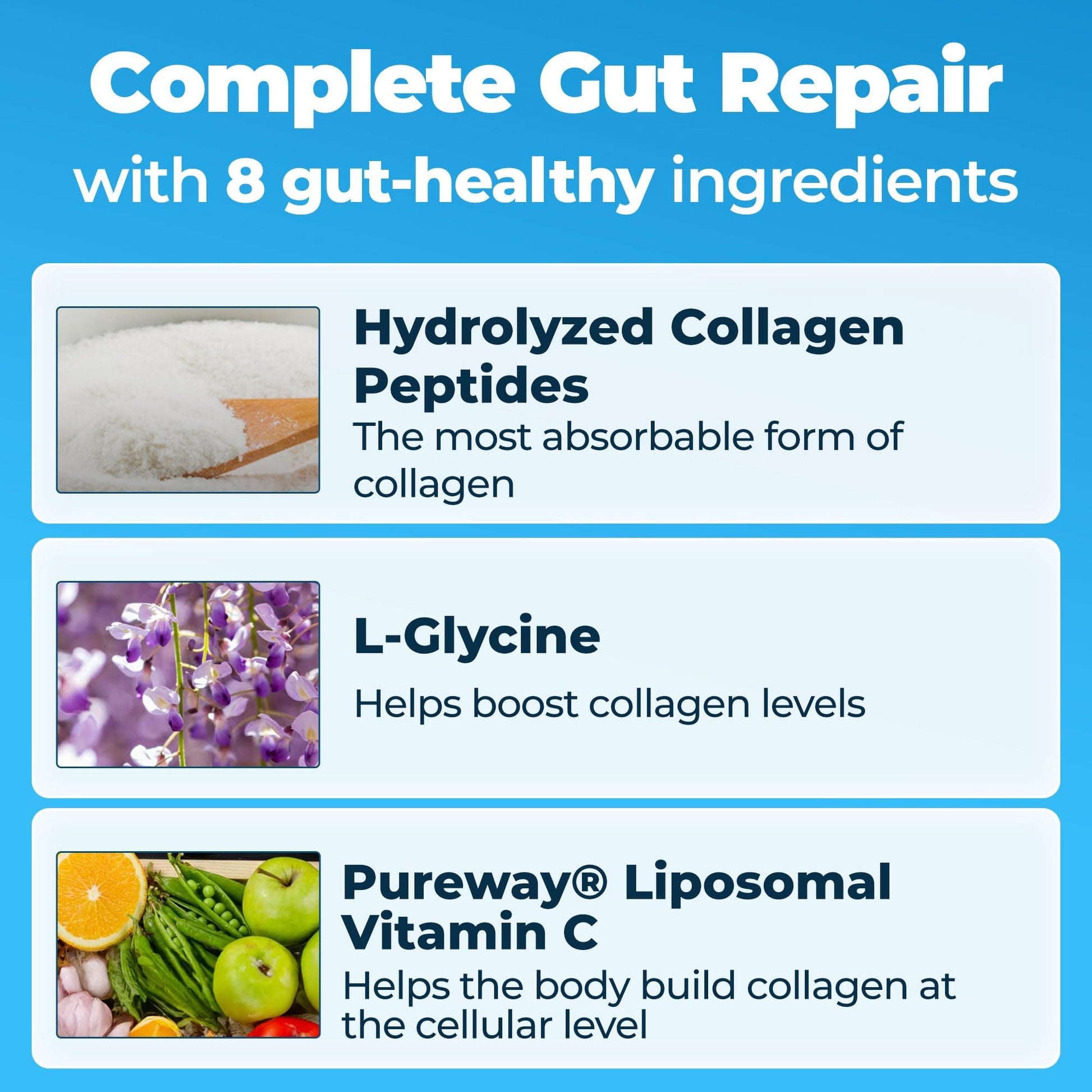 Happy Mammoth Complete Gut Repair Probiotic, Prebiotic, Fiber & Collagen Supplement for Gut Health, Digestion, Healthy Gut Microbiome, Reduces Constipation - dailyvitalstore