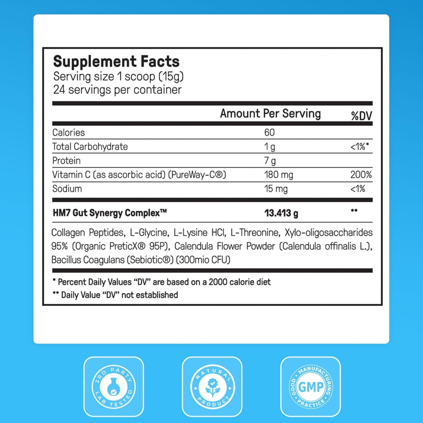 Happy Mammoth Complete Gut Repair Probiotic, Prebiotic, Fiber & Collagen Supplement for Gut Health, Digestion, Healthy Gut Microbiome, Reduces Constipation - dailyvitalstore