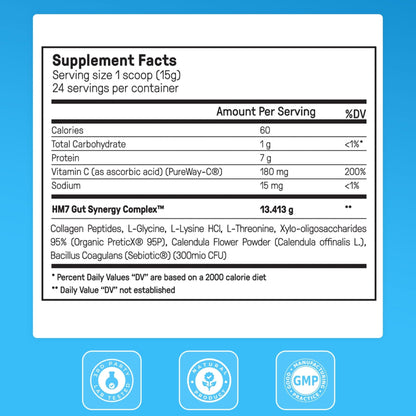 Happy Mammoth Complete Gut Repair Probiotic, Prebiotic, Fiber & Collagen Supplement for Gut Health, Digestion, Healthy Gut Microbiome, Reduces Constipation - dailyvitalstore