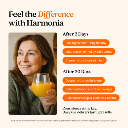 Harmonia Cortisol Cocktail | Cortisol Supplements for Women & Men with Ashwagandha, Magnesium & L-Theanine | Drink Harmonia for Stress Relief, Weight Management & Sleep Support (1 Pack x 30 Servings) - dailyvitalstore