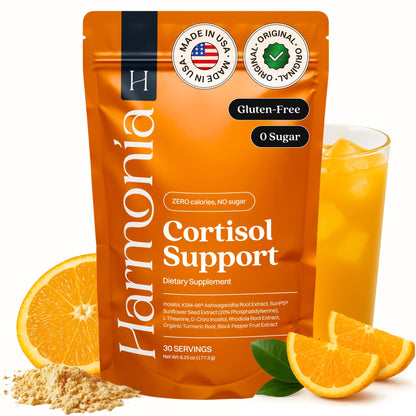 Harmonia Cortisol Cocktail | Cortisol Supplements for Women & Men with Ashwagandha, Magnesium & L-Theanine | Drink Harmonia for Stress Relief, Weight Management & Sleep Support (1 Pack x 30 Servings) - dailyvitalstore