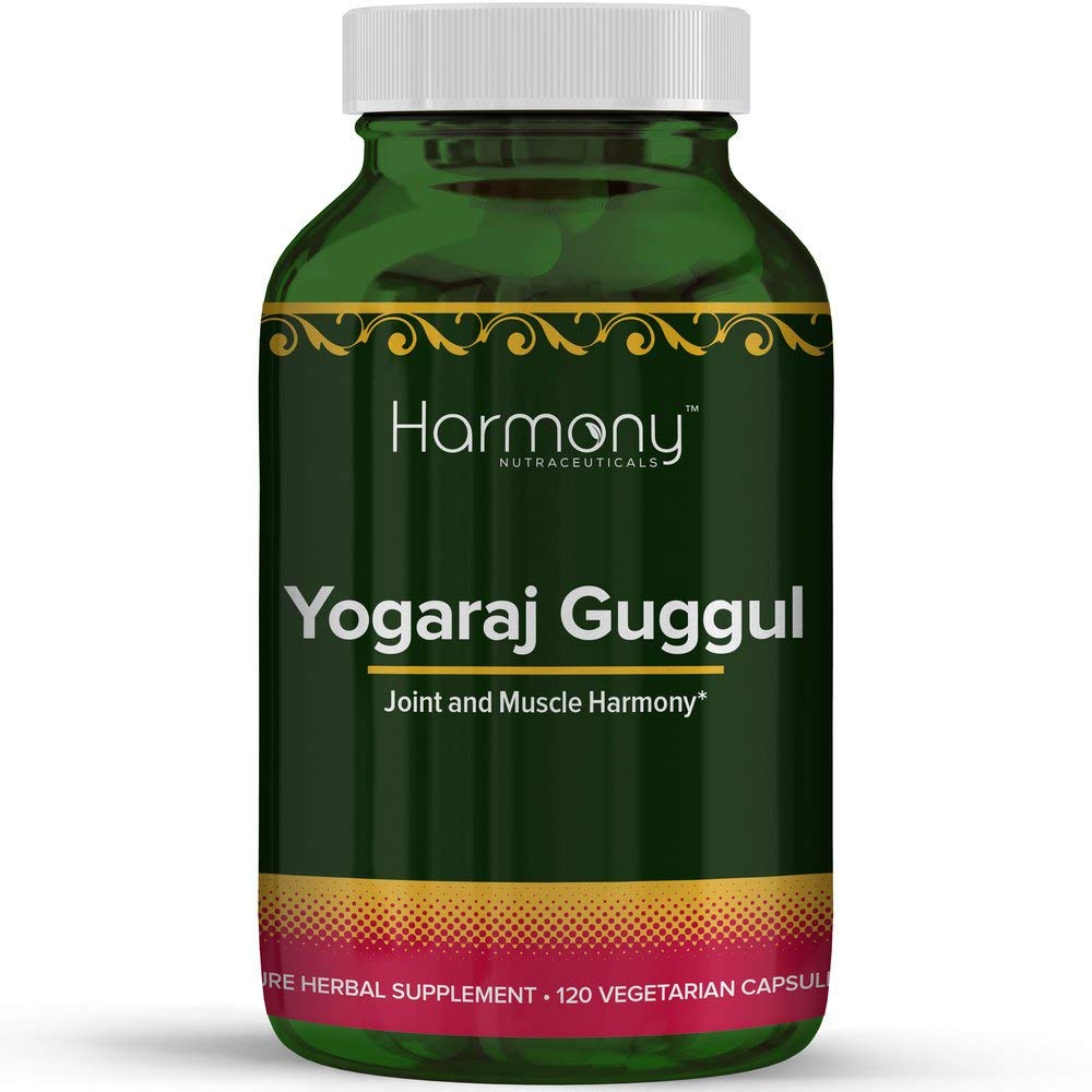 Harmony Nutraceuticals Yogaraj Guggulu - Organic - 120 Capsules - Ayurvedic Herbs for Pain in The Muscles, Nerves & Joints - dailyvitalstore