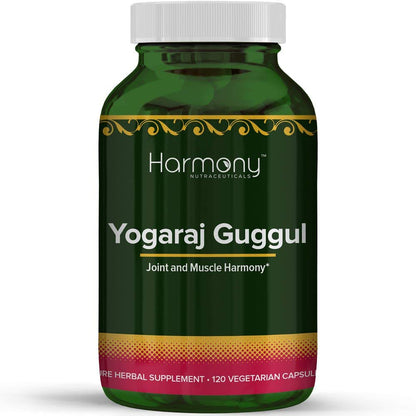 Harmony Nutraceuticals Yogaraj Guggulu - Organic - 120 Capsules - Ayurvedic Herbs for Pain in The Muscles, Nerves & Joints - dailyvitalstore