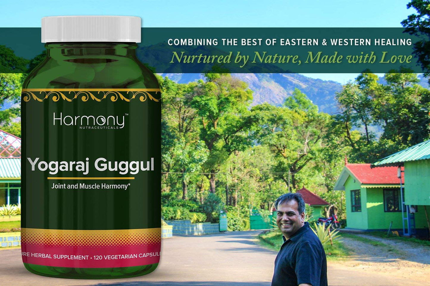 Harmony Nutraceuticals Yogaraj Guggulu - Organic - 120 Capsules - Ayurvedic Herbs for Pain in The Muscles, Nerves & Joints - dailyvitalstore