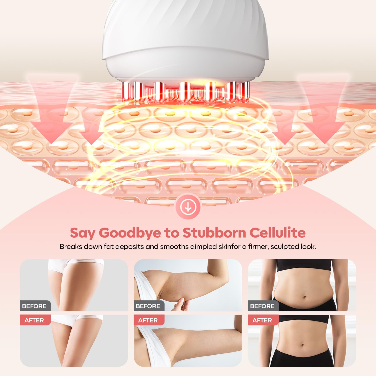HarrFlow Lymphatic Drainage Massager & Anti Cellulite Massage Tool, Lymphatic Massager,Helps Reduce Stretch Marks & Cellulite，for Belly, Arms & Legs,Body Sculpting Machine with Heat & Vibration - dailyvitalstore