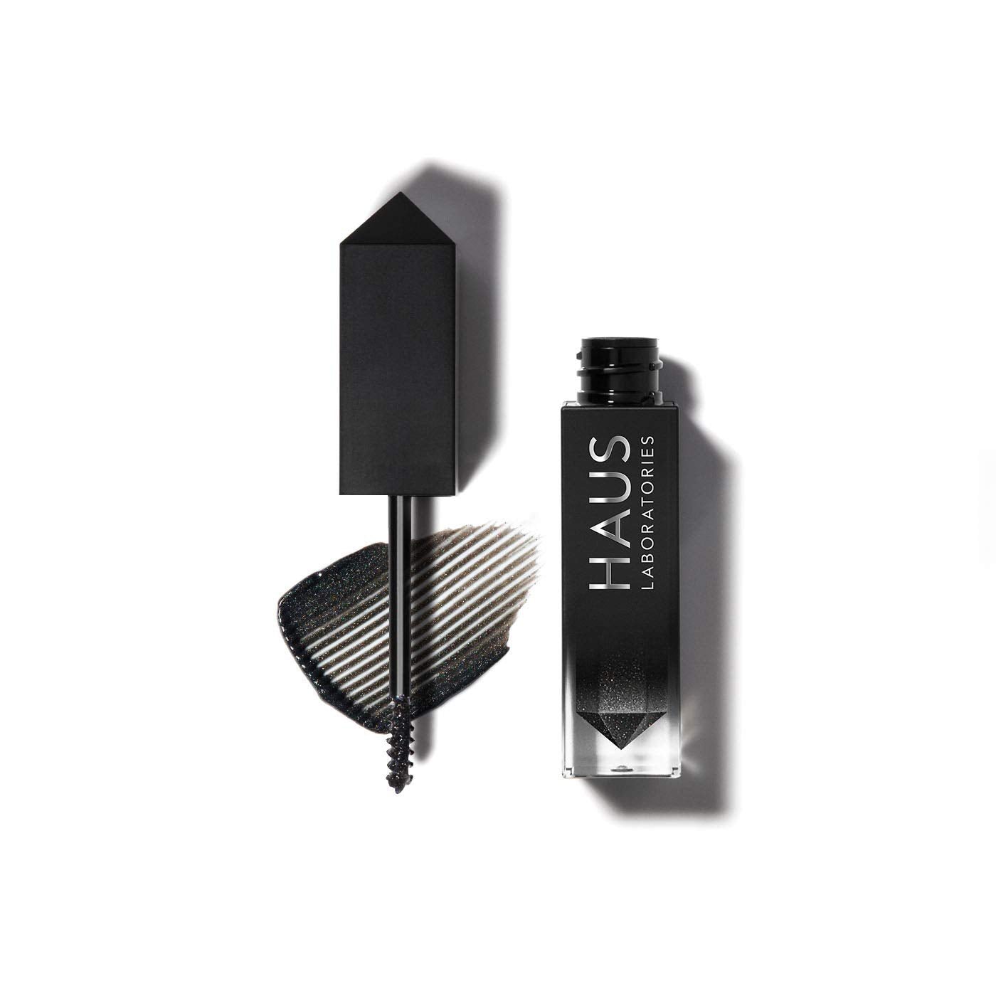 HAUS LABORATORIES By Lady Gaga: RISQUÉ BROW & LASH SPARKLE TOPPER, Brow Gel & Mascara in Black Sparkle, Long Lasting & Buildable Eye Makeup, Vegan & Cruelty-Free, 0.10 Fl. Oz - dailyvitalstore