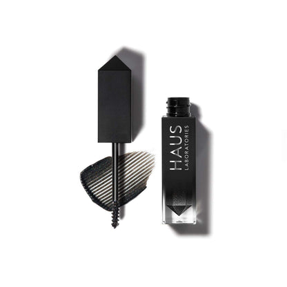 HAUS LABORATORIES By Lady Gaga: RISQUÉ BROW & LASH SPARKLE TOPPER, Brow Gel & Mascara in Black Sparkle, Long Lasting & Buildable Eye Makeup, Vegan & Cruelty-Free, 0.10 Fl. Oz - dailyvitalstore