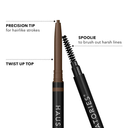 HAUS LABORATORIES by Lady Gaga: THE EDGE MICRO-TIP PRECISION BROW PENCIL, Medium Brown - dailyvitalstore