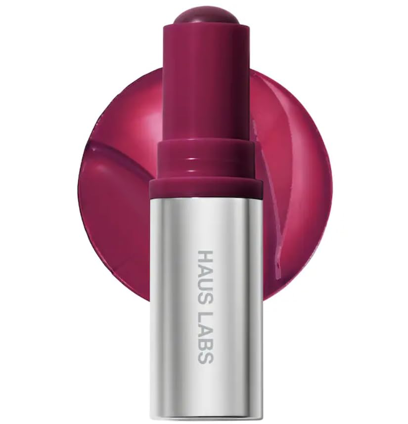 HAUS LABS BY LADY GAGA Color Fuse Lip + Cheek Blush Balm Stick in Glassy Acai & ENTEL Aloe Vera Sheet Masque (BONUS) - dailyvitalstore