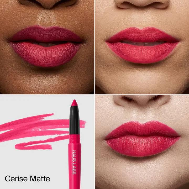 HAUS LABS BY LADY GAGA Le Monster Lip Crayon Cerise Matte & ENTEL Aloe vera Sheet Masque (BONUS) - dailyvitalstore