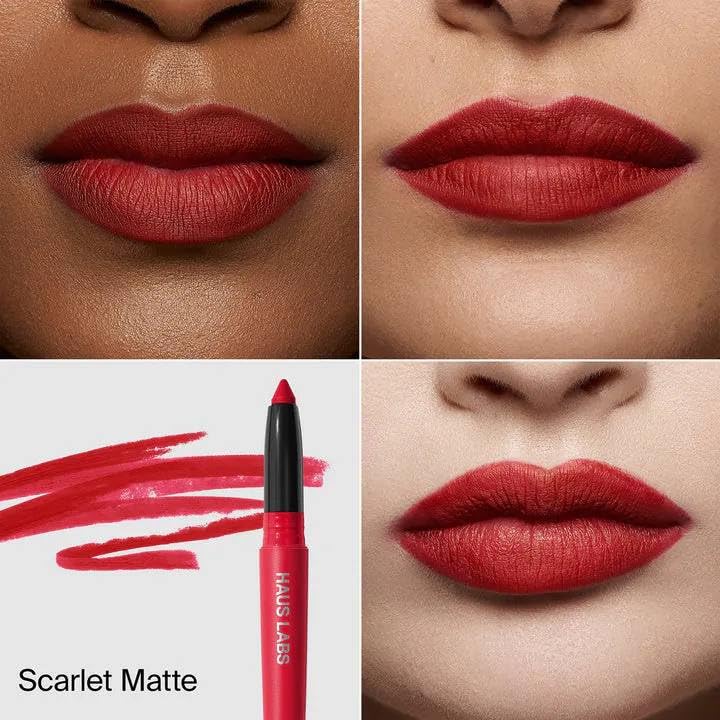 HAUS LABS BY LADY GAGA Le Monster Lip Crayon Scarlet Matte & ENTEL Aloe vera Sheet Masque (BONUS) - dailyvitalstore