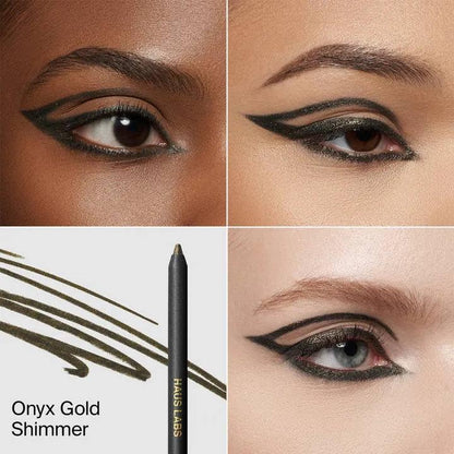 HAUS LABS BY LADY GAGA Optic Intensity Eco Eyeliner - Onyx Gold Shimmer + Complimentary Sheet Face Masque - dailyvitalstore