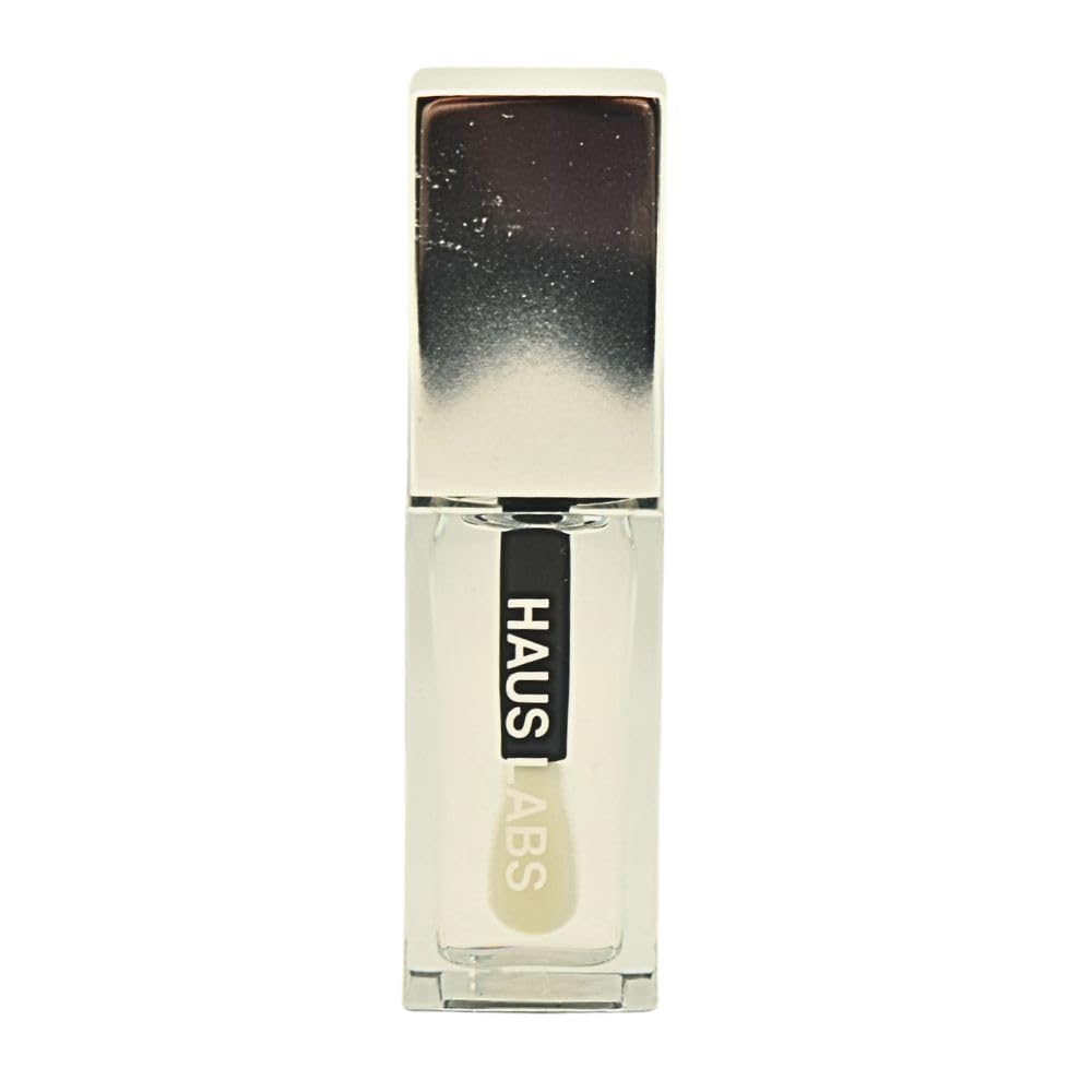 HAUS LABS BY LADY GAGA PhD Hybrid Hydrating Tinted Lip Oil Neutral Clear, Clean Vegan Lip Gloss Balm, Non-Sticky Shine, Moisturizing, 0.25 oz - dailyvitalstore