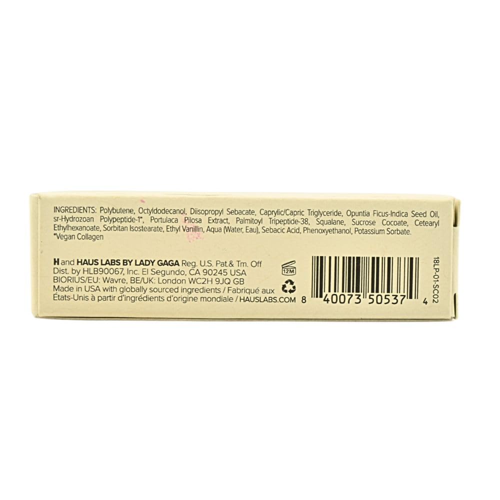 HAUS LABS BY LADY GAGA PhD Hybrid Hydrating Tinted Lip Oil Neutral Clear, Clean Vegan Lip Gloss Balm, Non-Sticky Shine, Moisturizing, 0.25 oz - dailyvitalstore