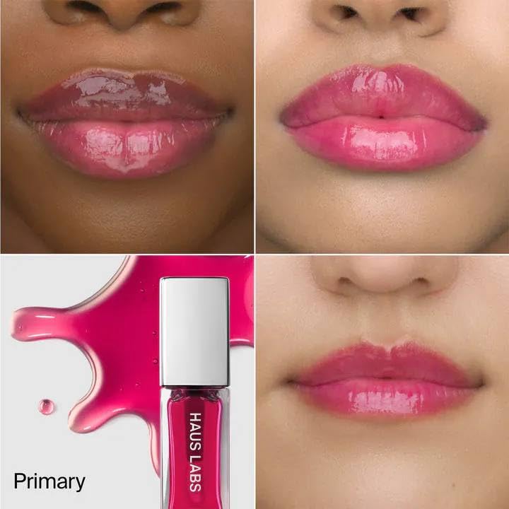 HAUS LABS BY LADY GAGA PhD Hybrid Lip Oil - Primary (Sheer Cherry) & ENTEL Aloe vera Sheet Masque (BONUS) - dailyvitalstore