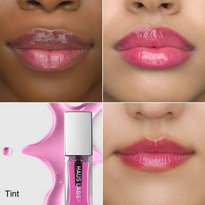 HAUS LABS BY LADY GAGA PhD Hybrid Lip Oil - Tint (Sheer Pink) & ENTEL Aloe vera Sheet Masque (BONUS) - dailyvitalstore