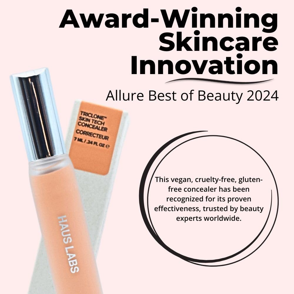 HAUS LABS BY LADY GAGA Triclone Skin Tech Hydrating + De-puffing Concealer with Fermented Arnica 22 Light Medium Peach - dailyvitalstore