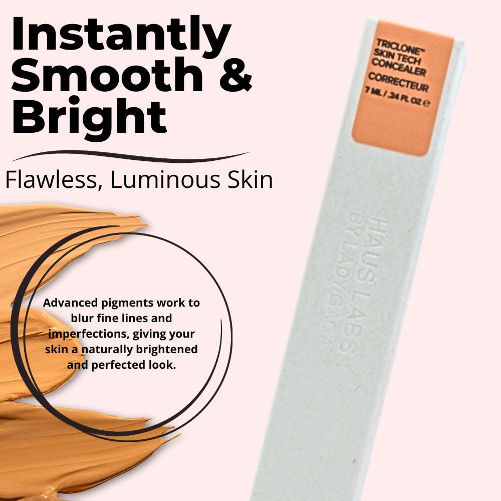 HAUS LABS BY LADY GAGA Triclone Skin Tech Hydrating + De-puffing Concealer with Fermented Arnica 22 Light Medium Peach - dailyvitalstore