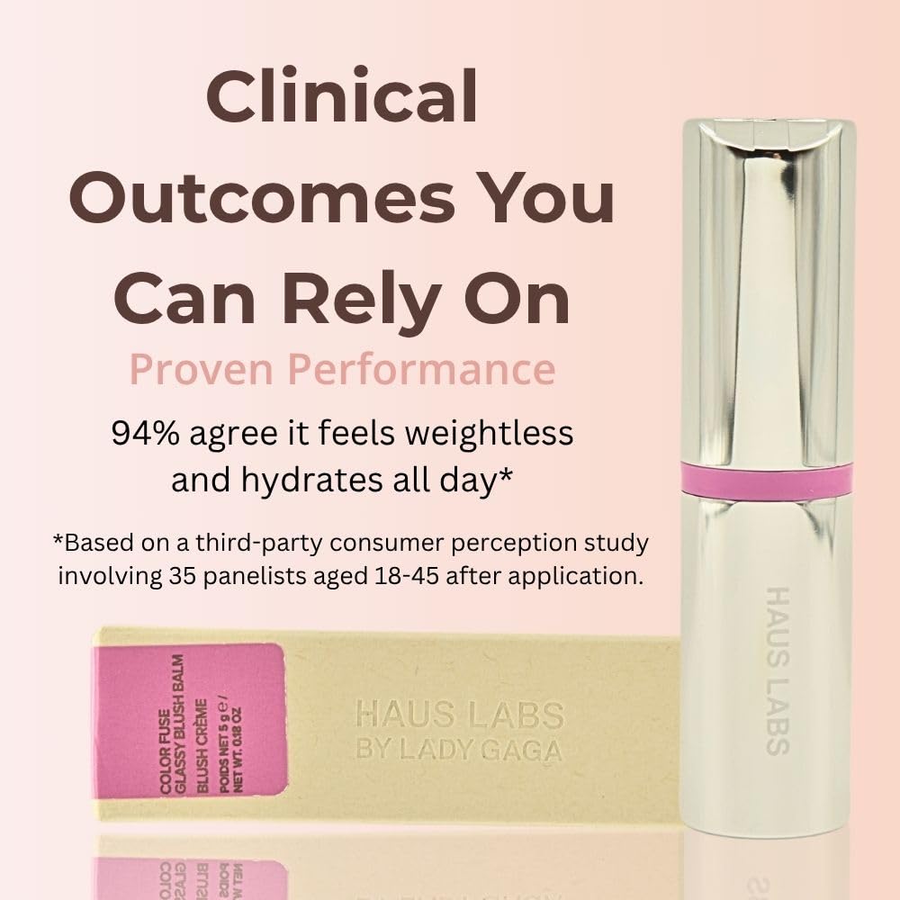 Haus Labs Color Fuse Longwear Hydrating Glassy Lip + Cheek Blush Balm Stick - Glassy Lilac - dailyvitalstore
