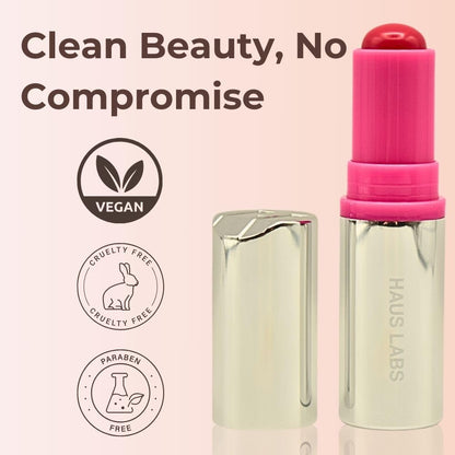 Haus Labs Color Fuse Longwear Hydrating Glassy Lip + Cheek Blush Balm Stick - Glassy Pitaya - dailyvitalstore