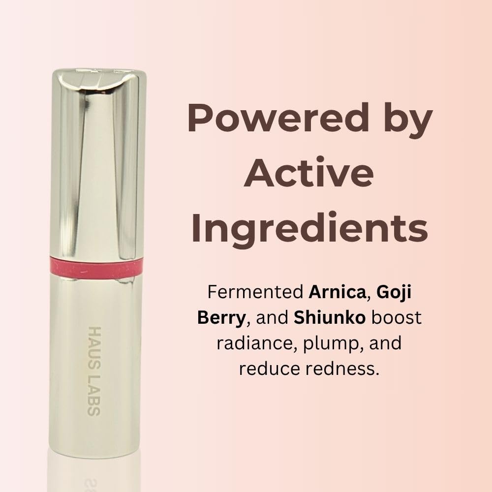 Haus Labs Color Fuse Longwear Hydrating Glassy Lip + Cheek Blush Balm Stick - Glassy Rosette - dailyvitalstore