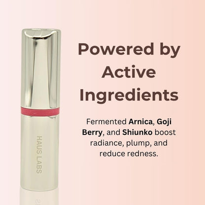 Haus Labs Color Fuse Longwear Hydrating Glassy Lip + Cheek Blush Balm Stick - Glassy Rosette - dailyvitalstore
