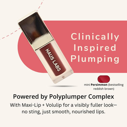 Haus Labs PHD Hybrid Innovation Plumping Lip Glaze Duo - Honey Shimmer Full Size & Persimmon Mini - dailyvitalstore