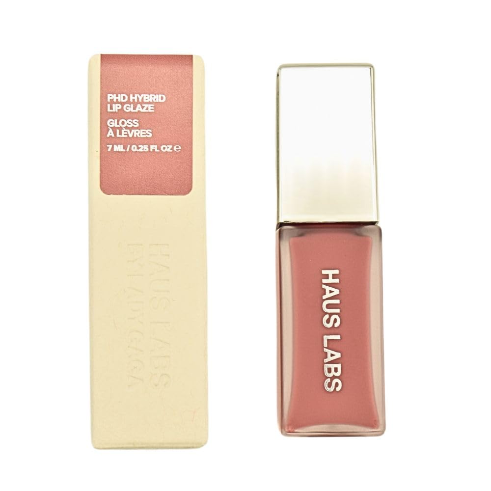 Haus Labs PhD Hybrid Lip Glaze Plumping Gloss - Guava - Soft Warm Pink - dailyvitalstore