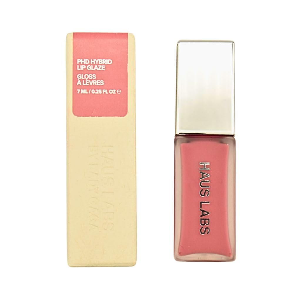 Haus Labs PhD Hybrid Lip Glaze Plumping Gloss - Macaron - Cool Pink - dailyvitalstore