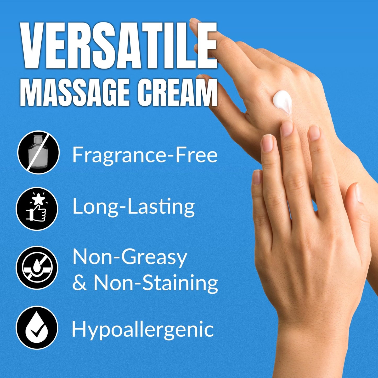 HawkGrips 8oz Massage Emollient and 8oz Massage Cream Bundle, Unscented, IASTM Massage, Cupping Therapy, Whole Body Muscle Cream, Deep Tissue Professional Massage Therapy - dailyvitalstore