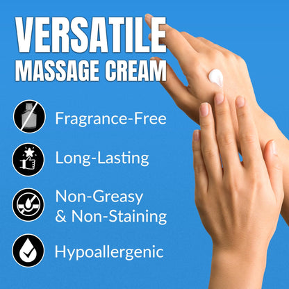 HawkGrips 8oz Massage Emollient and 8oz Massage Cream Bundle, Unscented, IASTM Massage, Cupping Therapy, Whole Body Muscle Cream, Deep Tissue Professional Massage Therapy - dailyvitalstore