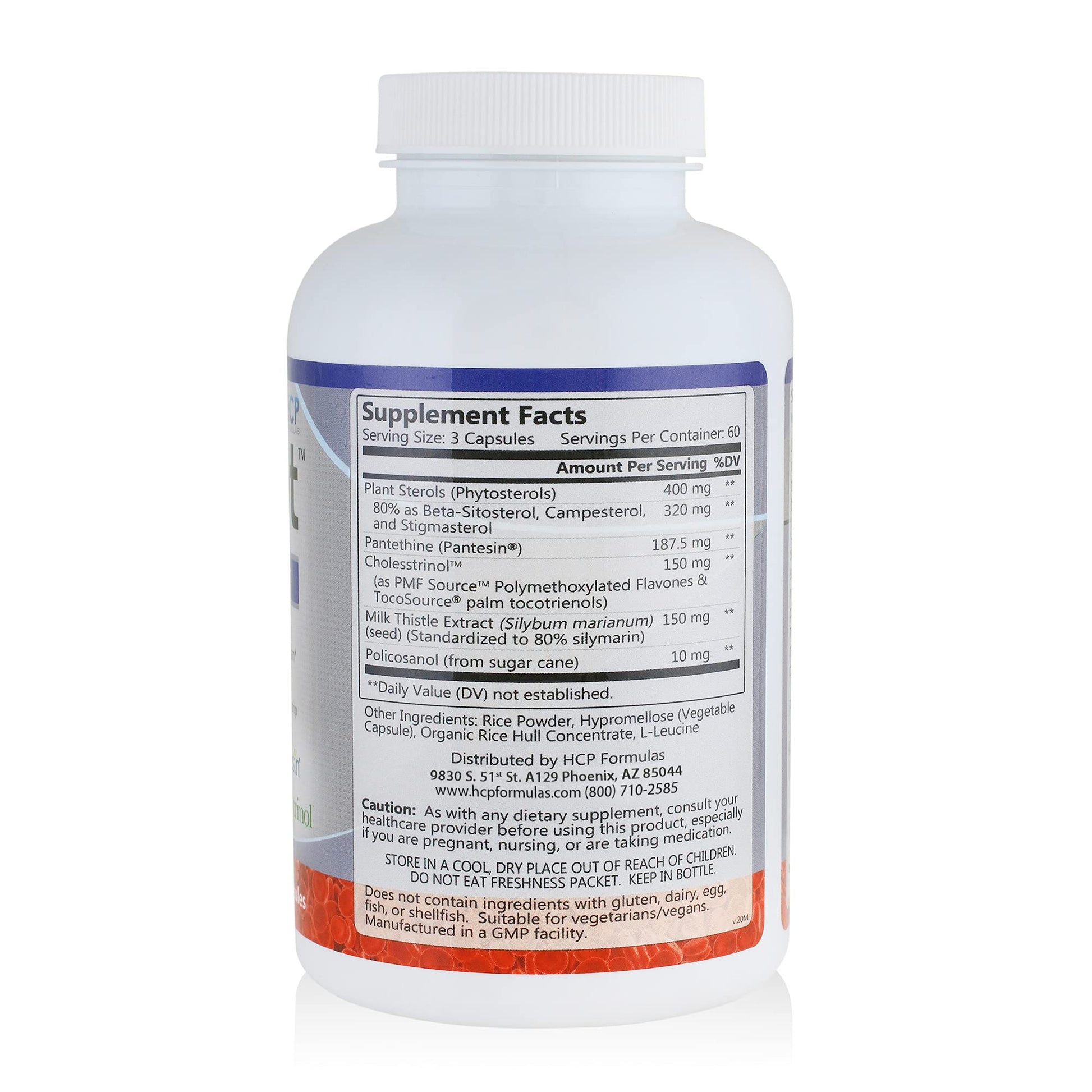 HCP Formulas - LipiCept - Natural Cholesterol Support Formula with Plant Sterols - Maintain Healthy Cholesterol Levels Already Within a Normal Range - Vegetarian - Dietary Supplement - 180 Caps - dailyvitalstore
