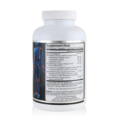 HCP Formulas - Synovera - Joint Support Complex with Turmeric Extract & Collagen - Mobility & Flexibility - Healthy Joints, Tendon, Ligament, and Synovial Tissue - Dietary Supplement - 120 Caps - dailyvitalstore