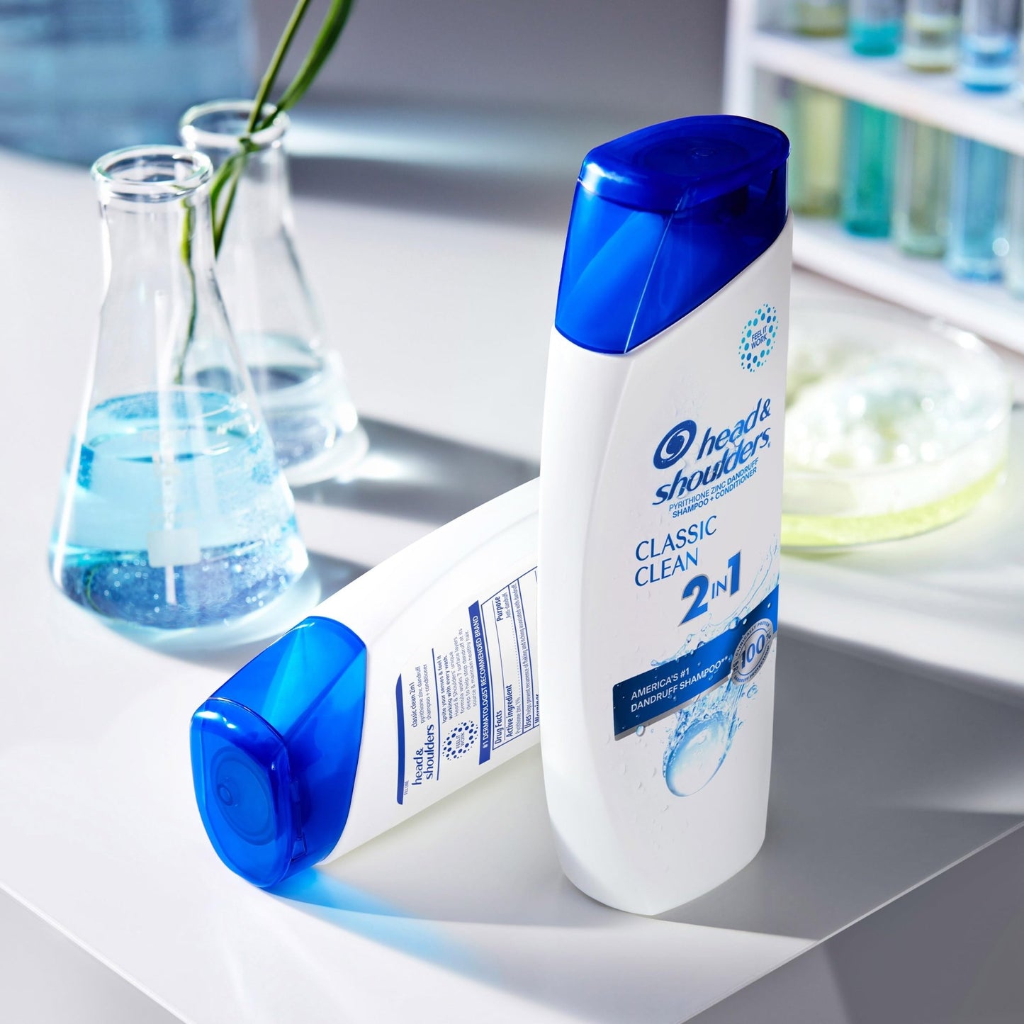Head & Shoulders Anti-Dandruff Shampoo and Conditioner, Classic Clean 2-in-1, 1% Pyrithione Zinc, Flake Control, Deep Clean, - dailyvitalstore