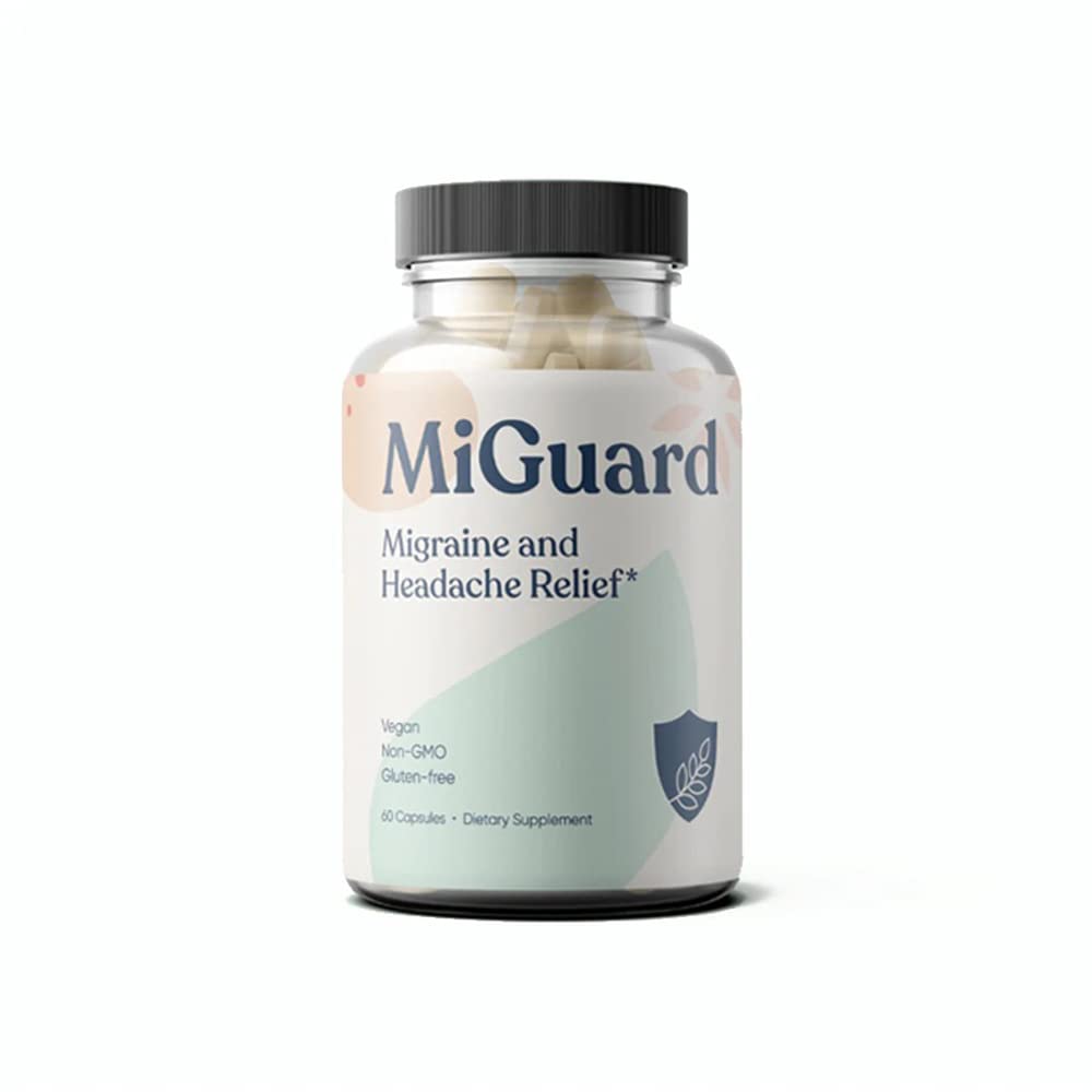 Headache and Migraine Relief Supplements - Drug Free Migraine Prevention Supplement - Natural Supplements for Migraine Headaches - Helps Reduce Frequency & Severity (60 Capsules) - dailyvitalstore
