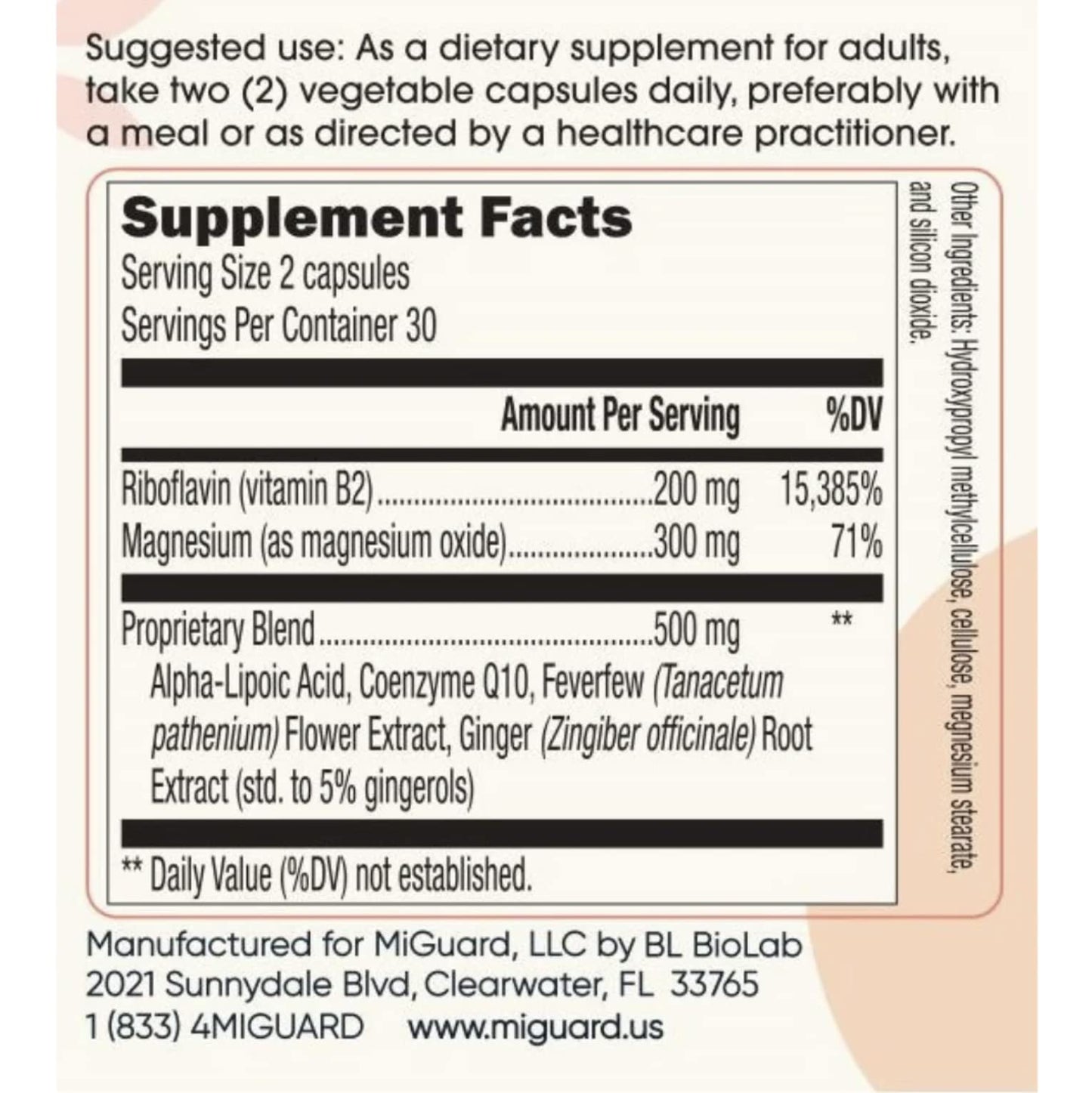 Headache and Migraine Relief Supplements - Drug Free Migraine Prevention Supplement - Natural Supplements for Migraine Headaches - Helps Reduce Frequency & Severity (60 Capsules) - dailyvitalstore