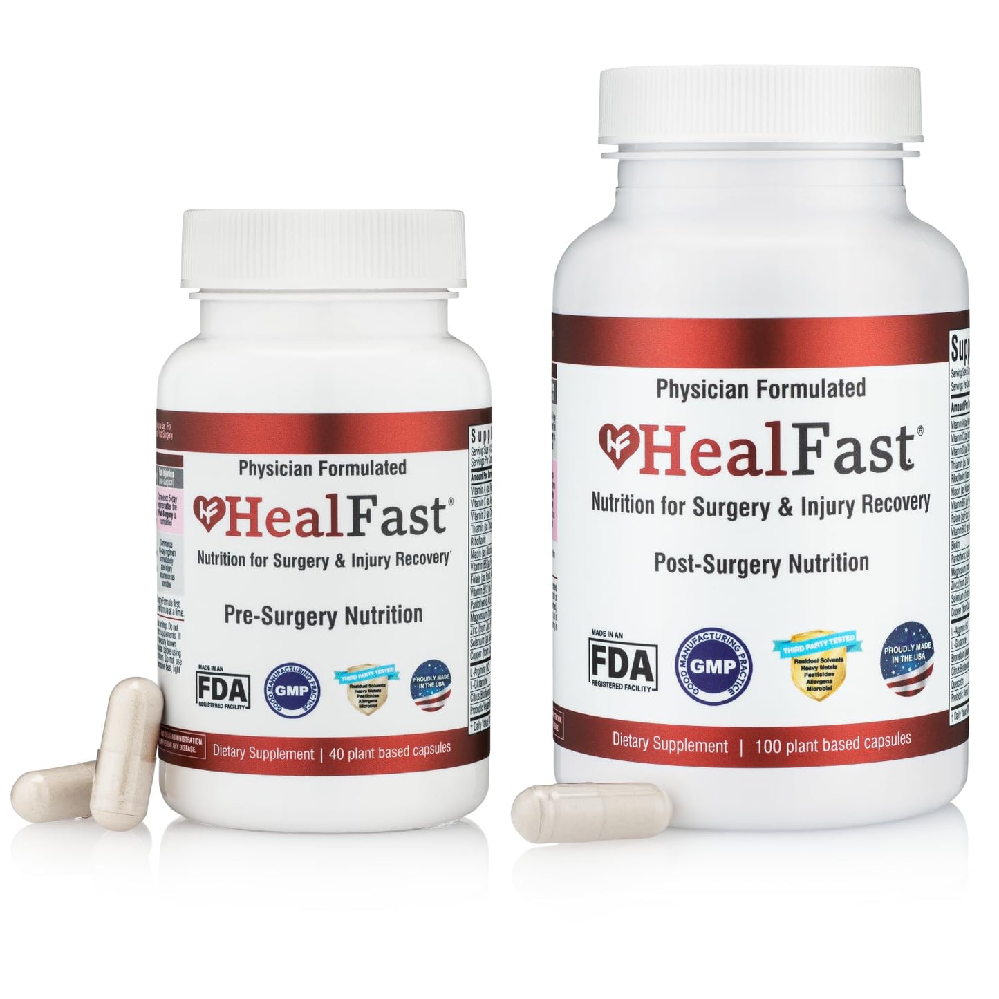HealFast Complete Surgery & Injury Recovery Supplement: for Wound, Scar Treatment & Bruising w/Vitamins, Bromelain, Quercetin & Probiotics (Pre+Post Op) - dailyvitalstore