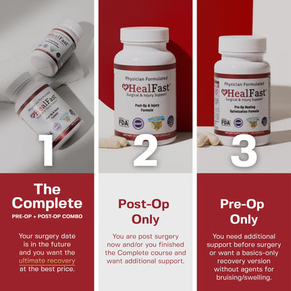 HealFast Surgery & Injury Recovery Supplement (Pre-Op): Quercetin, Probiotics Supplement for Wound, Liposuction, Tummy Tuck, and BBL Post Surgery Supplies - dailyvitalstore