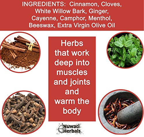 Healing Balm Massage for Sore Muscles and Joints – Nuwati Herbals Indian Blanket Balm – Sweet Smelling Warmth with Cinnamon, Cloves, Camphor, Menthol, 4 Ounces - dailyvitalstore
