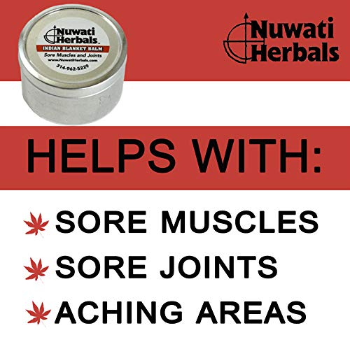 Healing Balm Massage for Sore Muscles and Joints – Nuwati Herbals Indian Blanket Balm – Sweet Smelling Warmth with Cinnamon, Cloves, Camphor, Menthol, 4 Ounces - dailyvitalstore