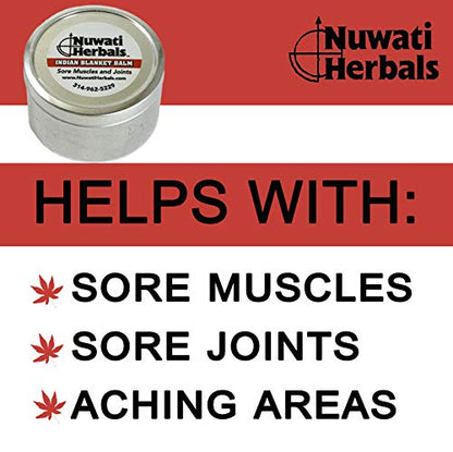Healing Balm Massage for Sore Muscles and Joints – Nuwati Herbals Indian Blanket Balm – Sweet Smelling Warmth with Cinnamon, Cloves, Camphor, Menthol, 4 Ounces - dailyvitalstore
